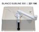 BLANCO SUBLINE 500-U, Ceramic, crystal white glossy, w/o drain remote control, w/o bowl layout, 600 mm min. cabinet size